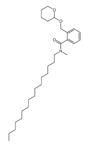 N-hexadecyl-N-methyl-2-(((tetrahydro-2H-pyran-2-yl)oxy)methyl)benzamide结构式