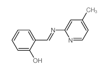 Phenol,2-[[(4-methyl-2-pyridinyl)imino]methyl]-结构式