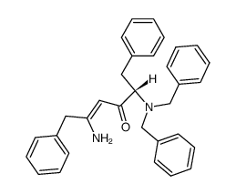 (5S)-2-Amino-5-(N,N-dibenzylamino)-4-oxo-1,6-diphenylhex-2-ene Structure