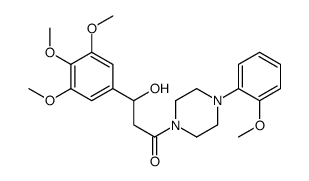4-(2-Methoxyphenyl)-1-[3-(3,4,5-trimethoxyphenyl)-3-hydroxypropanoyl]piperazine structure
