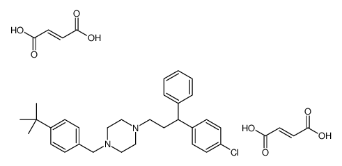 (Z)-but-2-enedioic acid,1-[(4-tert-butylphenyl)methyl]-4-[3-(4-chlorophenyl)-3-phenylpropyl]piperazine结构式