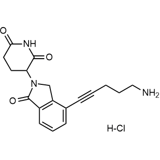 Lenalidomide-propargyl-C2-NH2 (hydrochloride)结构式