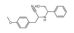 (R,S)-2-[(2-hydroxy-1-phenylethyl)amino]-2-(4-methoxyphenyl)propanenitrile Structure