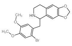 1,3-Dioxolo[4,5-g]isoquinoline, 5-[(2-bromo-4,5-dimethoxyphenyl)methyl]-5,6,7,8-tetrahydro-结构式