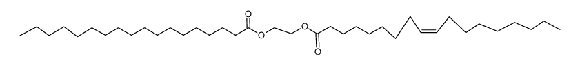 (Z)-9-Octadecenoic acid 2-(1-oxooctadecyl)oxyethyl ester Structure