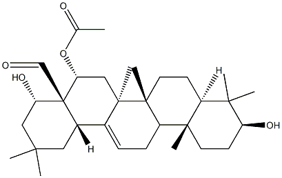 16α-Acetyloxy-3β,22α-dihydroxyolean-12-en-28-al structure