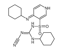 1-cyano-2-cyclohexyl-3-[4-(cyclohexylamino)pyridin-3-yl]sulfonylguanidine Structure