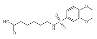 6-(2,3-DIHYDRO-BENZO[1,4]DIOXINE-6-SULFONYLAMINO)-HEXANOIC ACID Structure