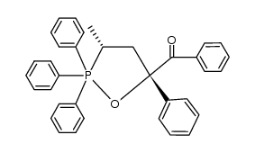 5c-benzoyl-3r-methyl-2,2,2,5t-tetraphenyl-2λ5-[1,2]oxaphospholane结构式