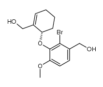 2-bromo-3-(2-hydroxymethyl-cyclohex-2-enyloxy)-4-methoxybenzylalcohol结构式