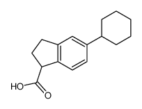5-Cyclohexyl-1-indanecarboxylic acid Structure