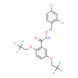 N-[(2,4-DICHLOROBENZYL)OXY]-2,5-BIS(2,2,2-TRIFLUOROETHOXY)BENZENECARBOXAMIDE picture