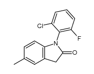 1-(2-chloro-6-fluorophenyl)-5-methylindolin-2-one structure