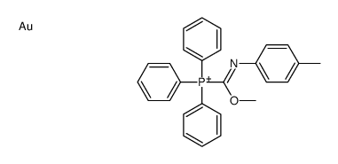 gold,[C-methoxy-N-(4-methylphenyl)carbonimidoyl]-triphenylphosphanium Structure