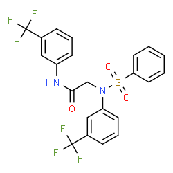 2-[(PHENYLSULFONYL)-3-(TRIFLUOROMETHYL)ANILINO]-N-[3-(TRIFLUOROMETHYL)PHENYL]ACETAMIDE Structure