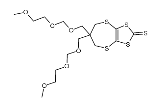 6,6-Bis(methoxyethoxymethoxymethyl)-6,7-dihydro-5H-[1,3]dithiolo[4,5-b][1,4]dithiepine-2-thione结构式
