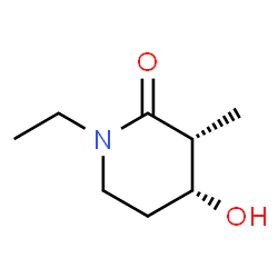 2-Piperidinone, 1-ethyl-4-hydroxy-3-methyl-, (3R,4R)-rel- (9CI) Structure