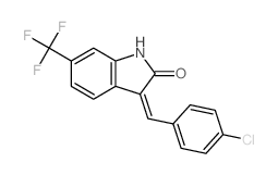 3-[(4-chlorophenyl)methylidene]-6-(trifluoromethyl)-1H-indol-2-one Structure