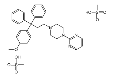 methanesulfonic acid,2-[4-[3-(4-methoxyphenyl)-3,3-diphenylpropyl]piperazin-1-yl]pyrimidine结构式