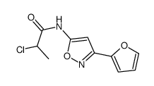 2-Chloro-N-(3-(2-furanyl)-5-isoxazolyl)propanamide Structure