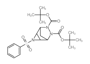 di-tert-butyl 3-(phenylsulfonyl)-3,6,7-triazatricyclo[3.2.1.02,4]octane-6,7-dicarboxylate Structure