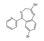 7-bromo-5-pyridin-2-yl-1,3-dihydro-1,4-benzodiazepine-2-thione结构式