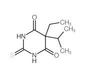 4,6(1H,5H)-Pyrimidinedione, 5-ethyldihydro-5-(1-methylethyl)-2-thioxo- (9CI)结构式