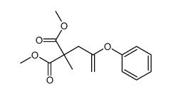 dimethyl 2-methyl-2-(2-phenoxyprop-2-enyl)propanedioate Structure