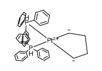 (butane-1,4-diyl)bis(triphenylphosphine)platinum(II) Structure