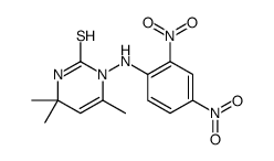 1-[(2,4-dinitrophenyl)amino]-3,4-dihydro-4,4,6-trimethyl-1H-pyrimidine-2-thione Structure