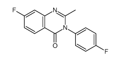 7-fluoro-3-(4-fluorophenyl)-2-methylquinazolin-4-one结构式