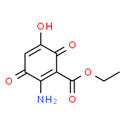 1,4-Cyclohexadiene-1-carboxylic acid, 2-amino-5-hydroxy-3,6-dioxo-, ethyl ester (9CI) Structure