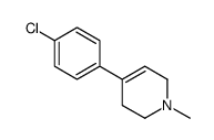 1-methyl-4-(4-chlorophenyl)-1,2,3,6-tetrahydropyridine结构式