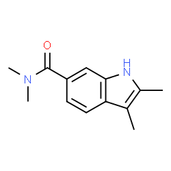 N,N,2,3-Tetramethyl-1H-indole-6-carboxamide结构式