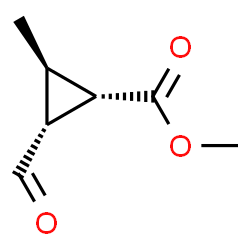 Cyclopropanecarboxylic acid, 2-formyl-3-methyl-, methyl ester, (1R,2S,3S)-rel- (9CI) Structure