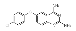 2,4-Quinazolinediamine,6-[(4-chlorophenyl)thio]- Structure