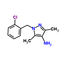 1-(2-CHLORO-BENZYL)-3,5-DIMETHYL-1H-PYRAZOL-4-YLAMINE结构式