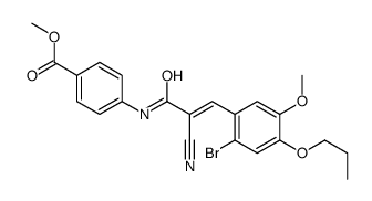 methyl 4-[[3-(2-bromo-5-methoxy-4-propoxyphenyl)-2-cyanoprop-2-enoyl]amino]benzoate结构式