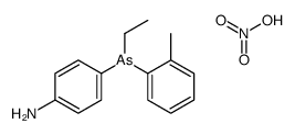 4-[ethyl-(2-methylphenyl)arsanyl]aniline,nitric acid Structure