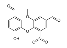 4-(5-formyl-2-hydroxyphenoxy)-3-methoxy-5-nitrobenzaldehyde结构式