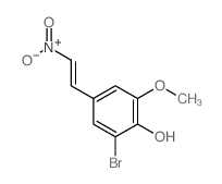 2-bromo-6-methoxy-4-(2-nitroethenyl)phenol结构式