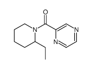 Piperidine, 2-ethyl-1-(pyrazinylcarbonyl)- (9CI) structure