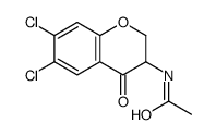 N-(6,7-dichloro-4-oxo-2,3-dihydrochromen-3-yl)acetamide结构式