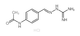 Acetamide,N-[4-[[2-(aminoiminomethyl)hydrazinylidene]methyl]phenyl]-, hydrochloride (1:1)结构式