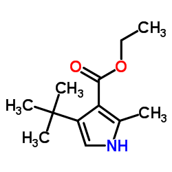 ethyl 2-methyl-4-tert-butyl-1H-pyrrole-3-carboxylate structure