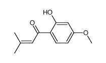 1-(2-hydroxy-4-methoxyphenyl)-3-methyl-2-buten-1-one结构式