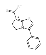 Imidazo[2,1-b]thiazolium,7-(dithiocarboxy)-5,6-dihydro-3-phenyl-, inner salt Structure