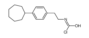 N-[2-(4-cycloheptylphenyl)ethyl]carbamoyl chloride结构式