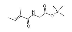 N-[(E)-2-Methyl-1-oxo-2-butenyl]glycine trimethylsilyl ester结构式