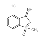 1,2-Benzisothiazol-3-imine,1-methyl-, 1-oxide, hydrochloride (1:1) Structure